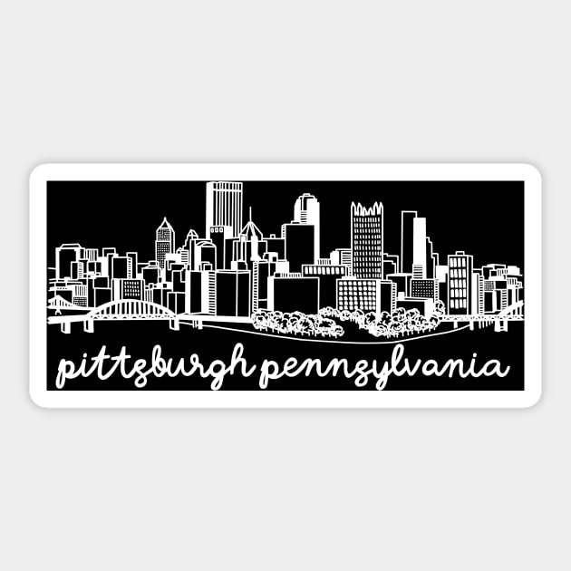 Pittsburgh Skyline Sticker by fiberandgloss